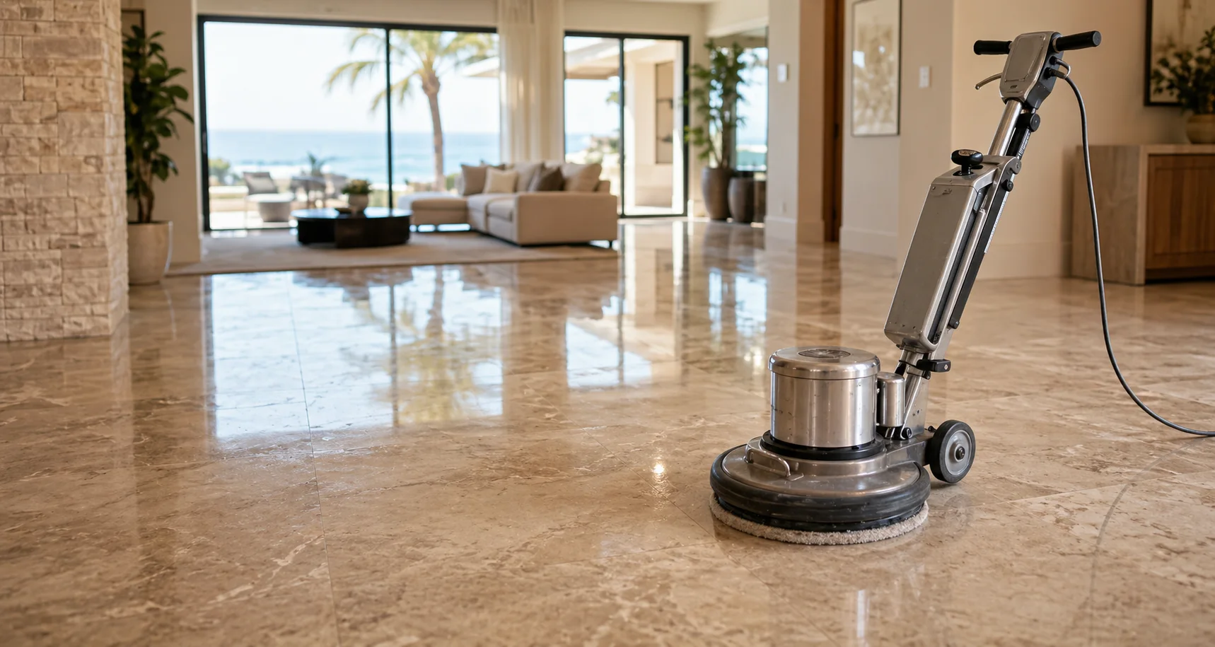 Restored floors in Orange County by The Floor Maintenance Company