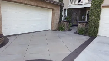 Polished concrete entryway floor in a Mission Viejo home