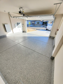 Solid Color Workshop Floor before and after in Mission Viejo