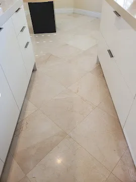 Restored flagstone backyard patio surface