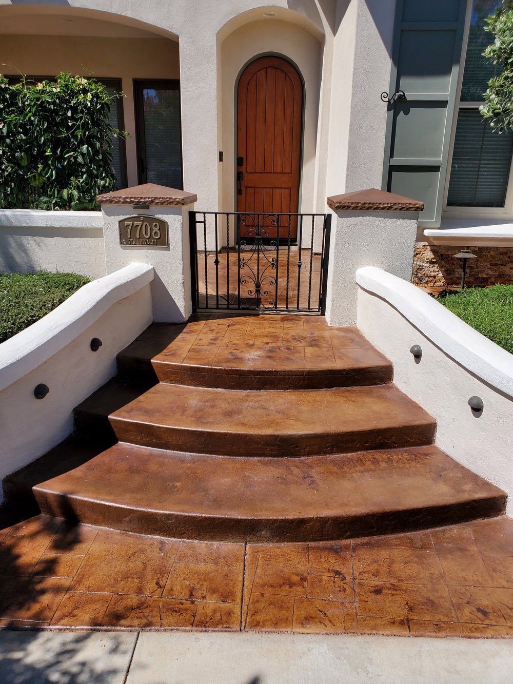 Front Walkway Refresh before and after in Aliso Viejo