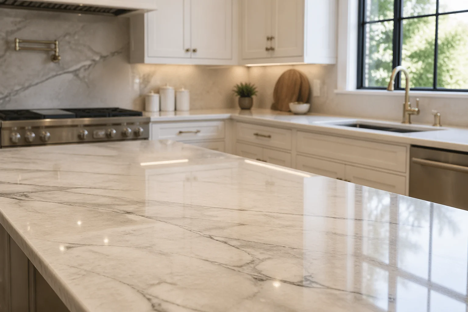 Countertop Polishing in Orange County by The Floor Maintenance Company